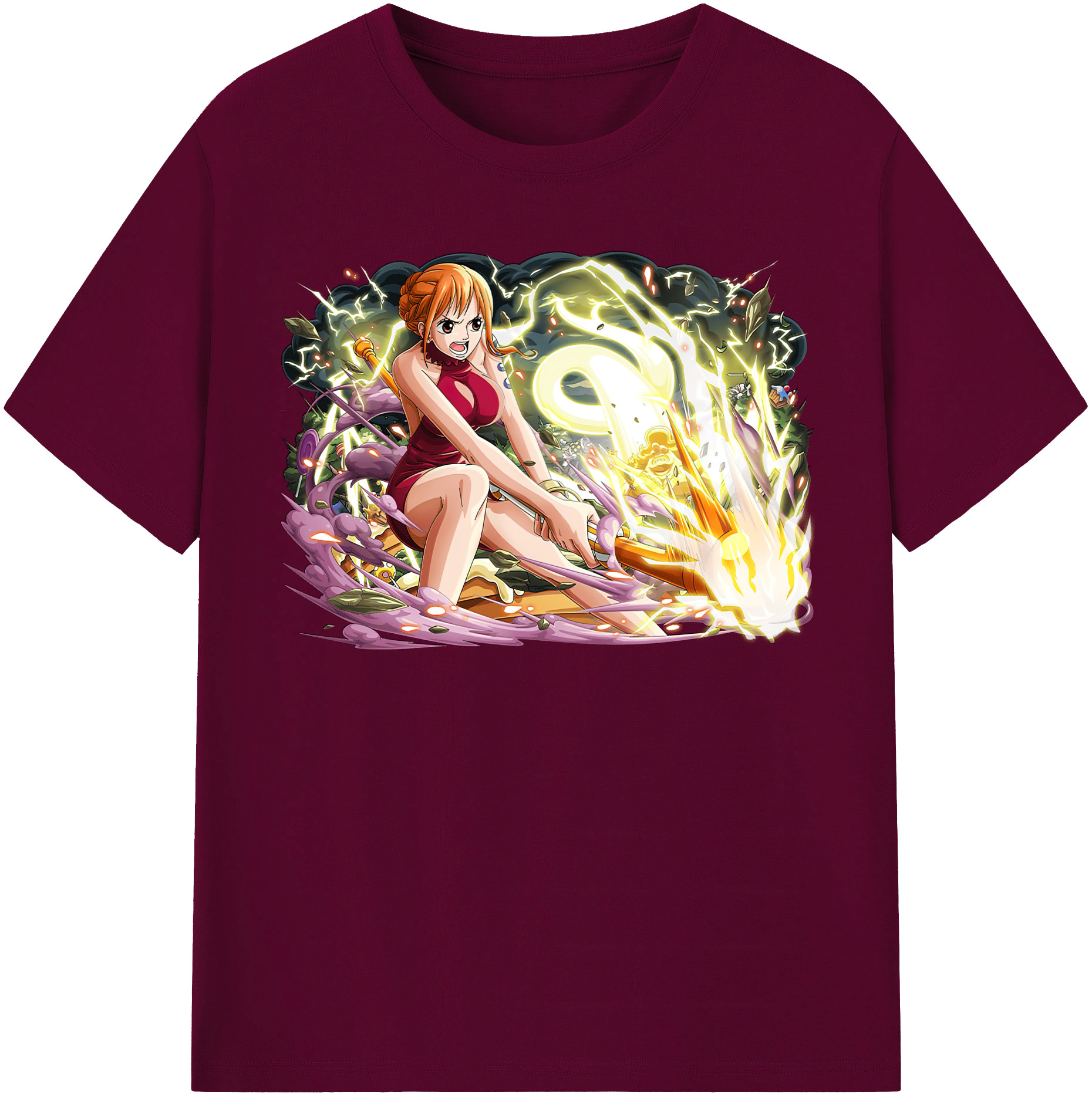 （画像用） ワンピース ナミ ONE PIECE Nami レディースカジュアルプリントTシャツ（綿100％）